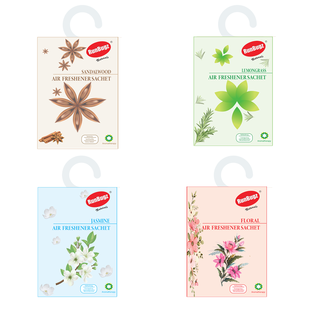 Runbugz Air Freshener Sachets for Cupboards, & Small Areas