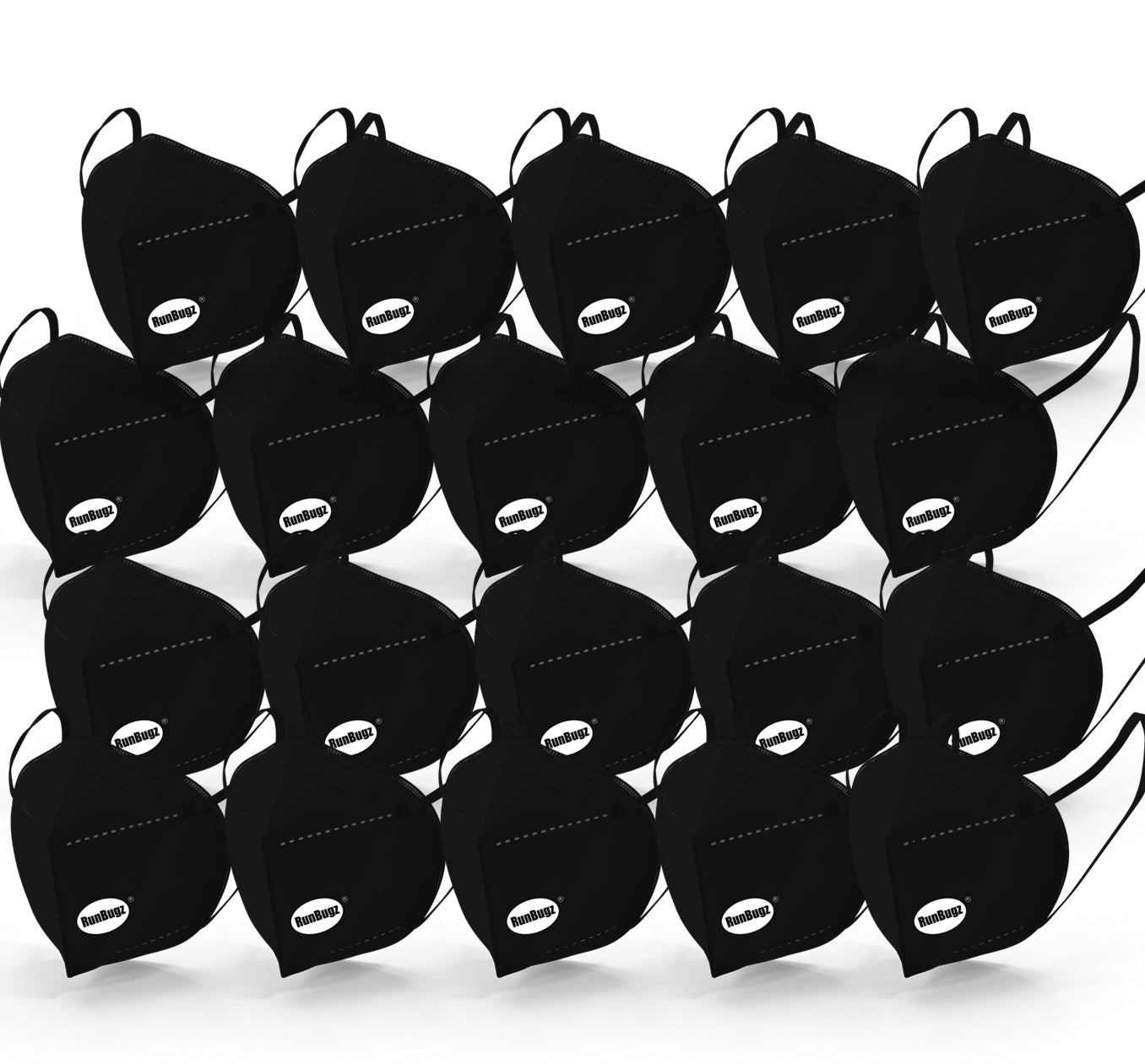 RunBugz Black Face Mask With 5 Layer Protection
