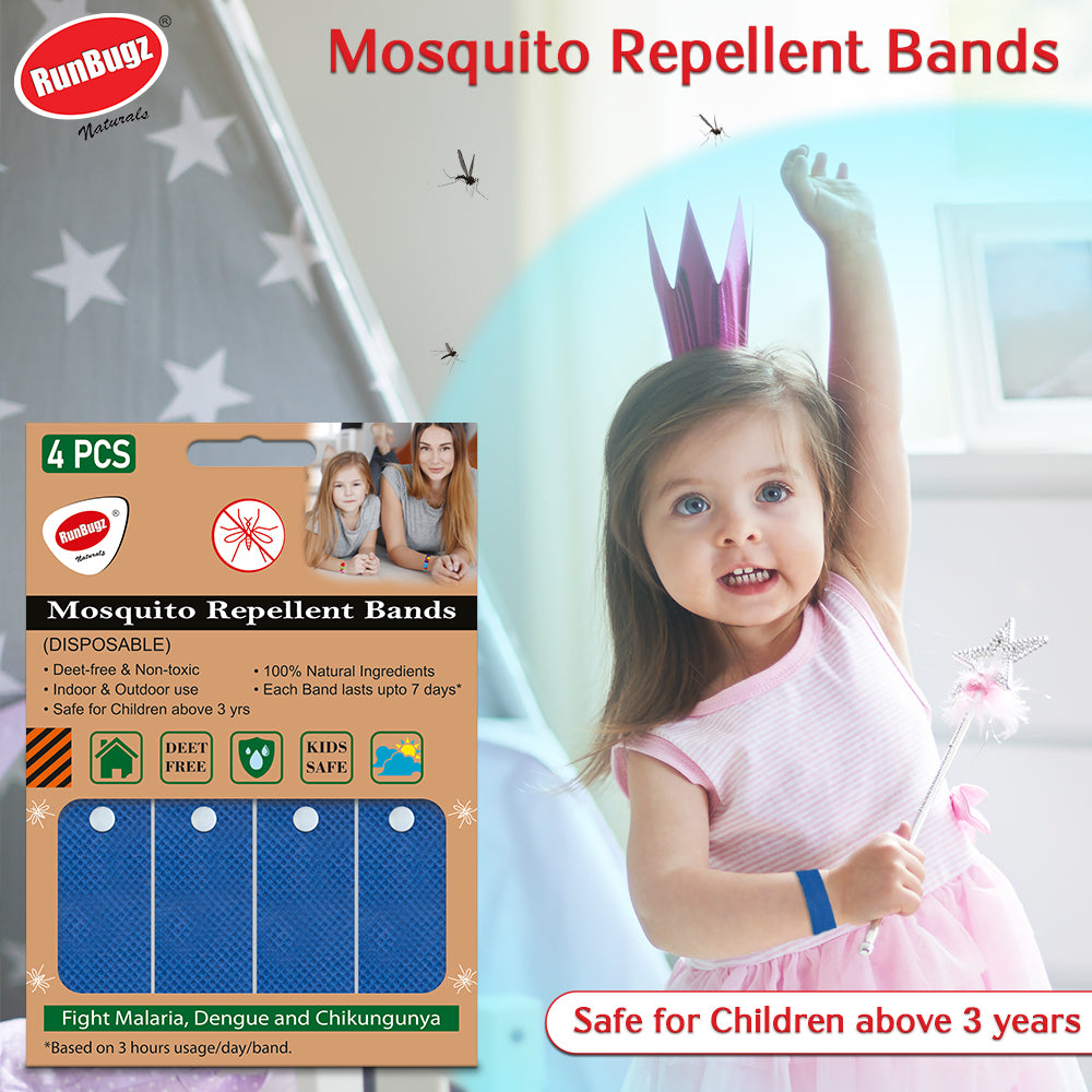 Mosquito Repellent Bands for Kids - One month pack - Blue