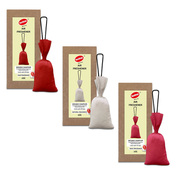 Camphor Air Freshener Pouches (Pack of 3 combo)