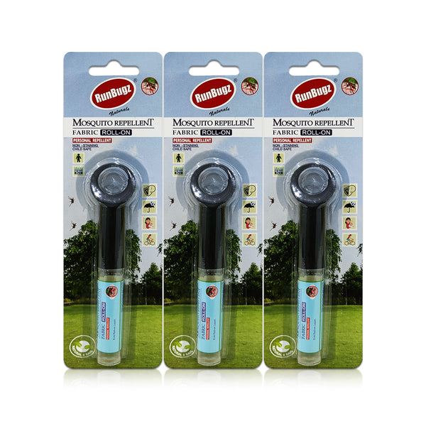 Runbugz Mosquito Repellent Fabric Roll-on (Pack of 3)
