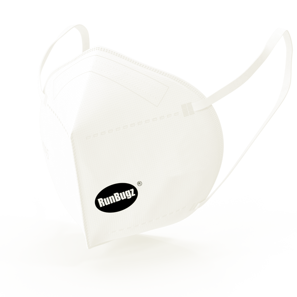 RunBugz White N-95 Face Mask With 5 Layer Protection
