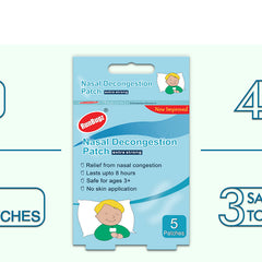 Nasal Decongestion Patches, 5 Patches
