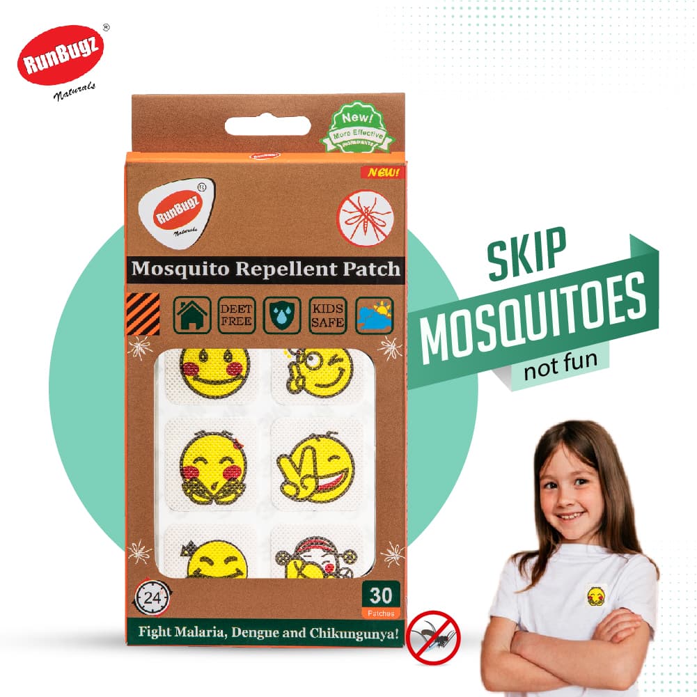 Mosquito Repellent Patches, Emoji Printed, 30 patches