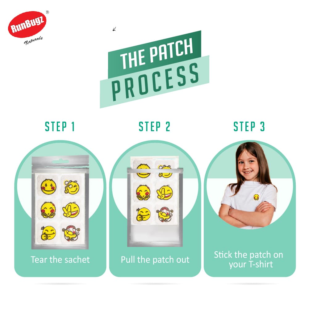 Mosquito Repellent Patches, Emoji Printed, 30 patches