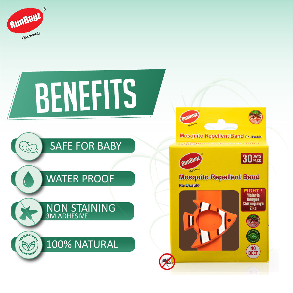 Mosquito Repellent Reusable Bands for Kids, Fish