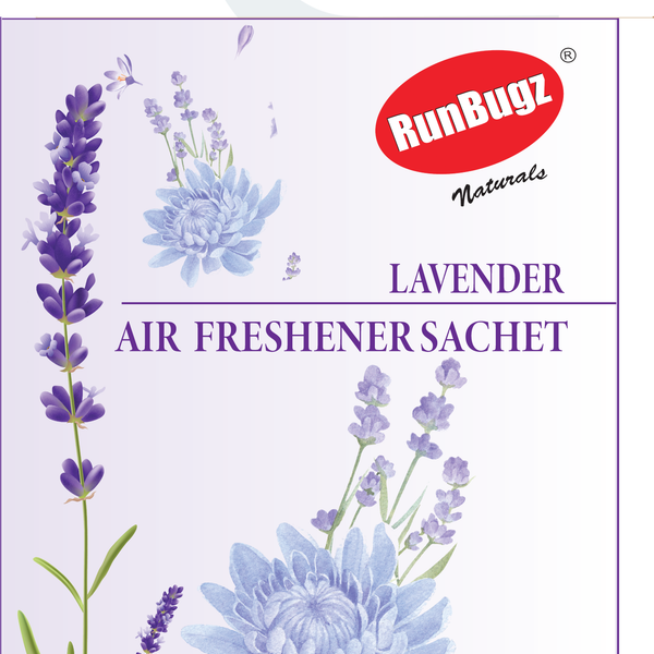 Runbugz Air Freshener Sachets for Cupboards, Cabinets & Small Areas - Pack of 6