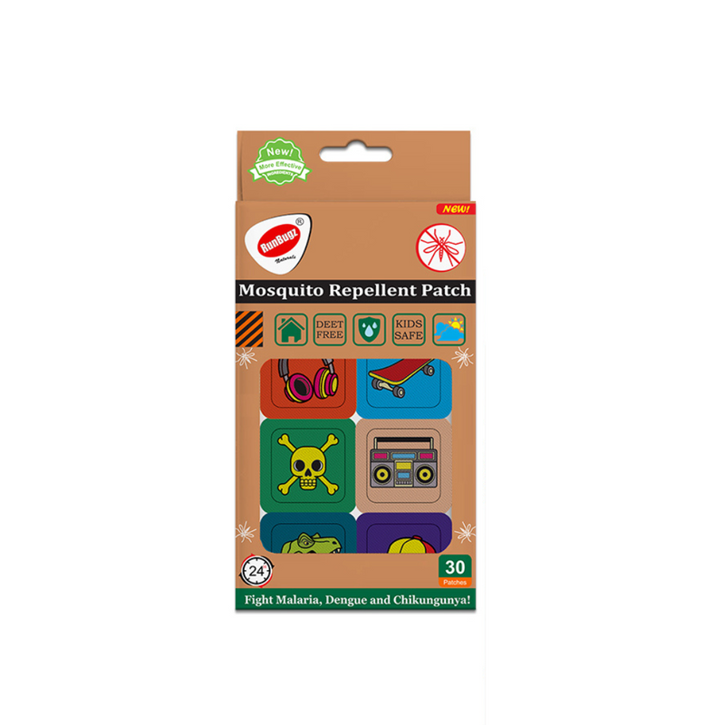 Mosquito Repellent Printed Patches - 30 Patches Per Pack