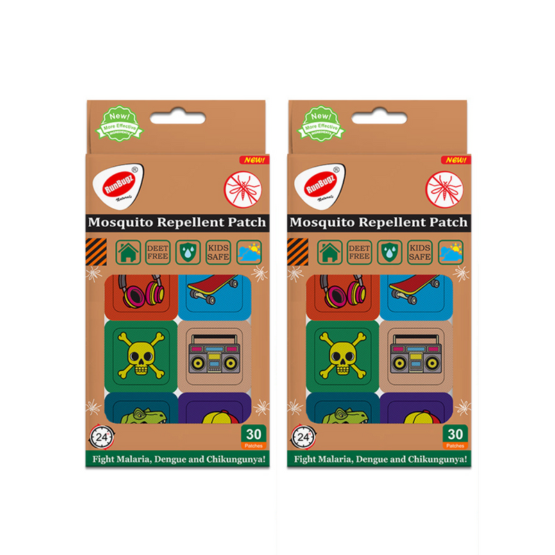 Mosquito Repellent Printed Patches - 30 Patches Per Pack