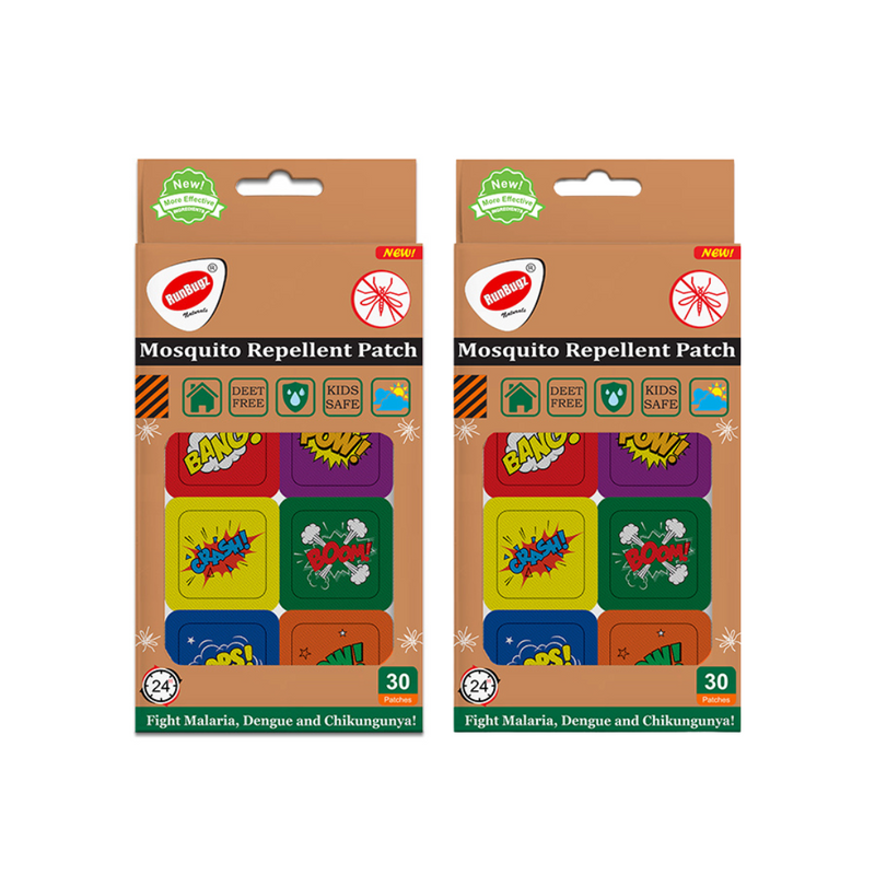 Mosquito Repellent Printed Patches - 30 Patches Per Pack