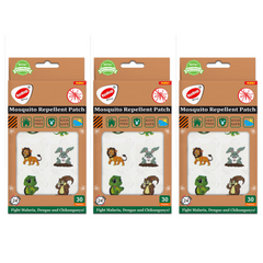 Mosquito Repellent Printed Patches - 30 Patches Per Pack