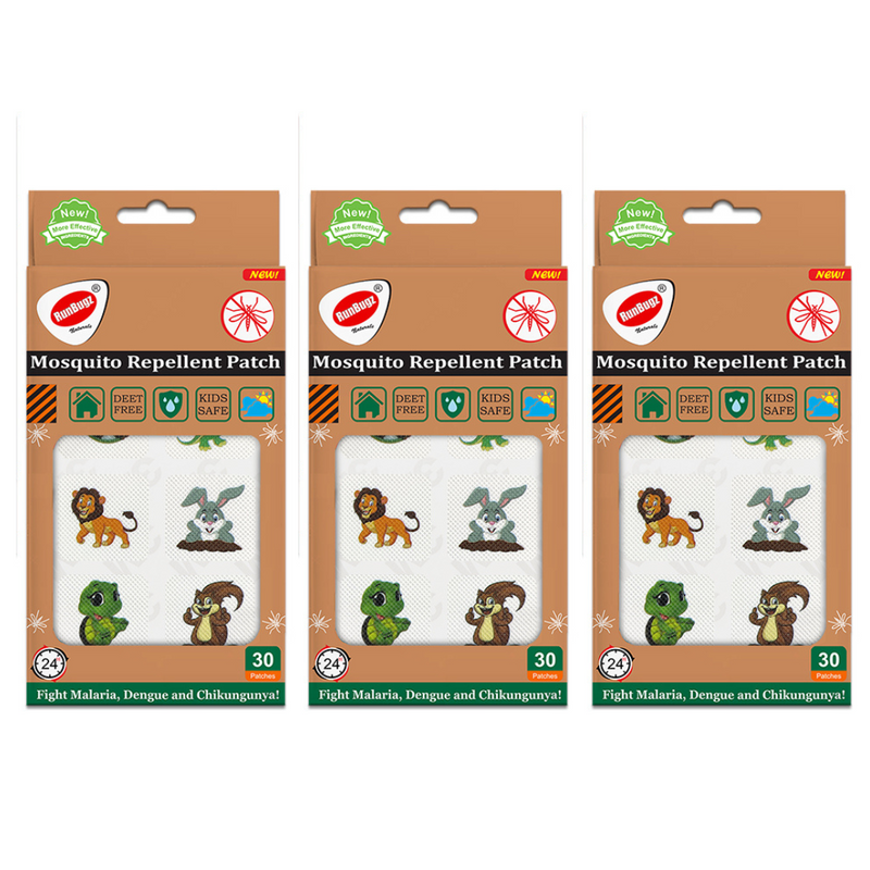 Mosquito Repellent Printed Patches - 30 Patches Per Pack