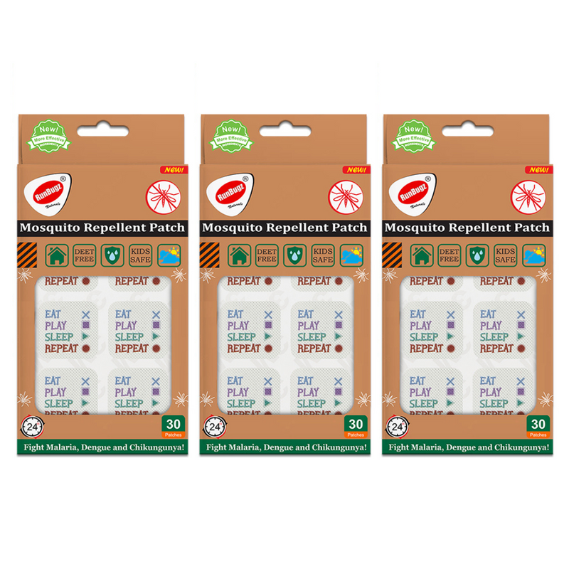 Mosquito Repellent Printed Patches - 30 Patches Per Pack