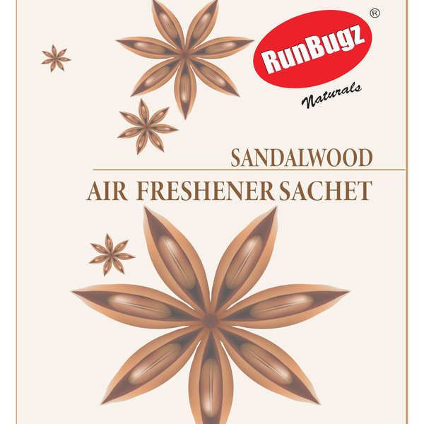 Runbugz Air Freshener Sachets for Cupboards, Cabinets & Small Areas - Pack of 6