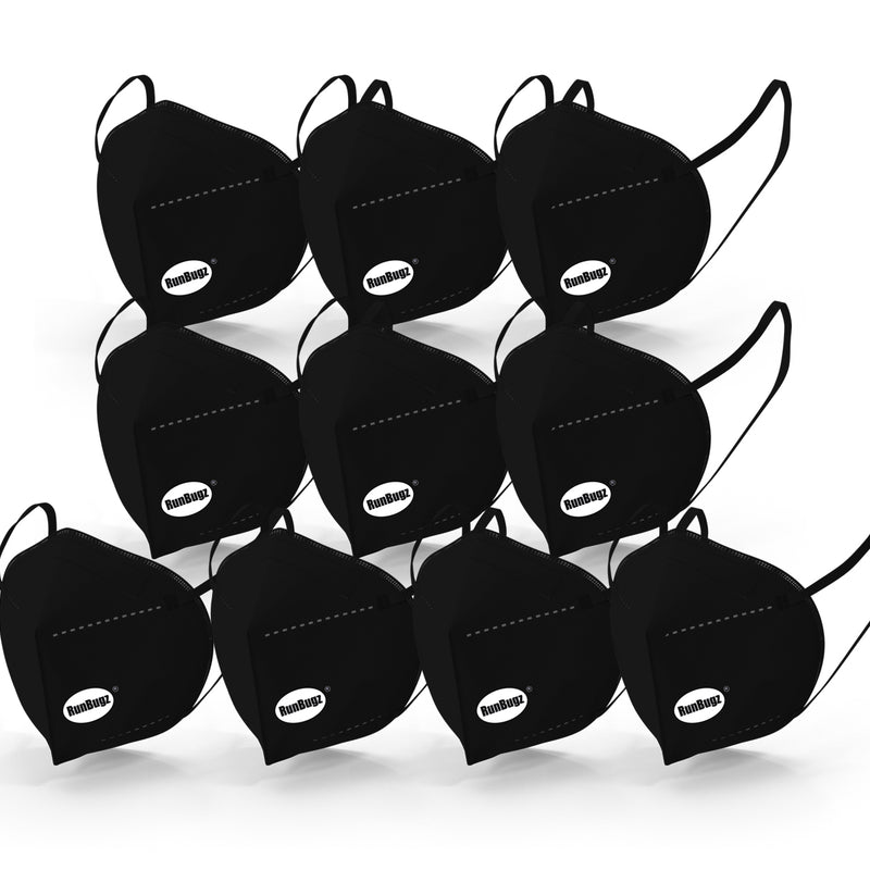 RunBugz Black Face Mask With 5 Layer Protection