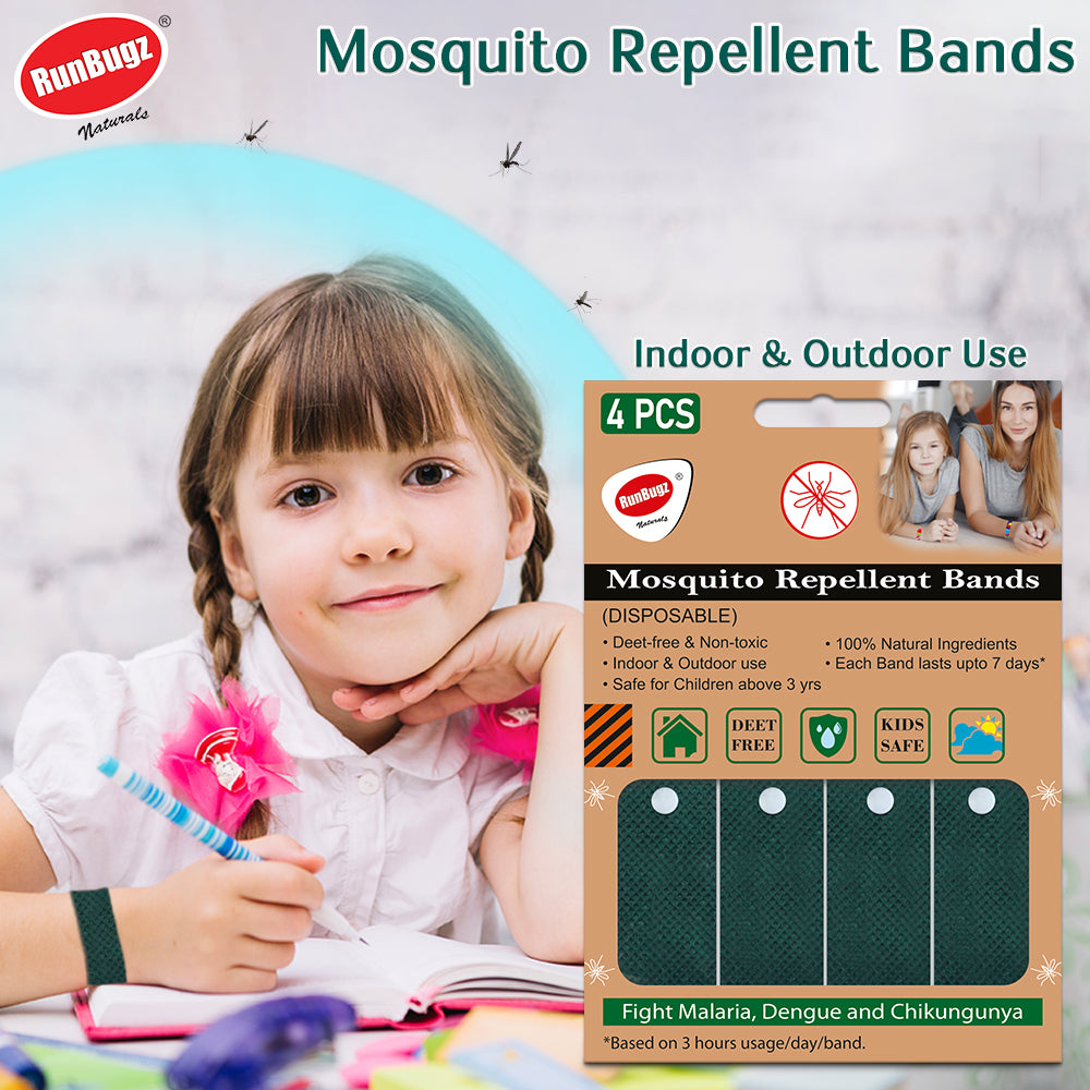 Mosquito Repellent Bands for Kids - One month pack - Green