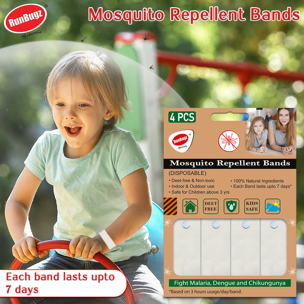 Mosquito Repellent Bands for Kids - One month pack - White
