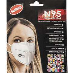 RunBugz Black Face Mask With 5 Layer Protection