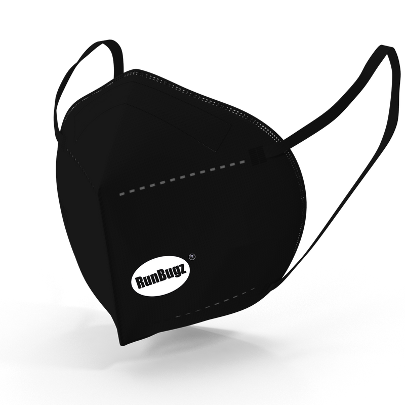 RunBugz Black Face Mask With 5 Layer Protection