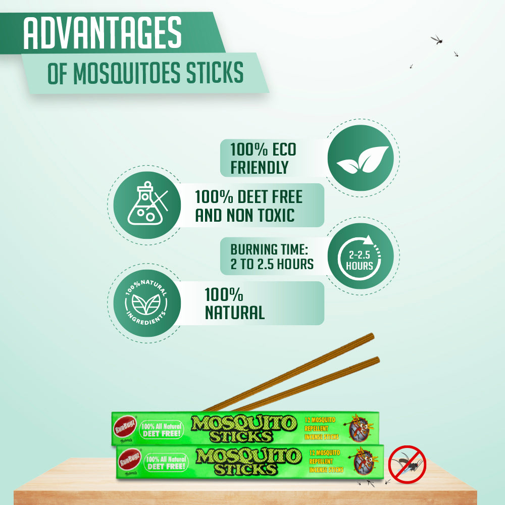Mosquito Repellent Incense Sticks, 12pcs