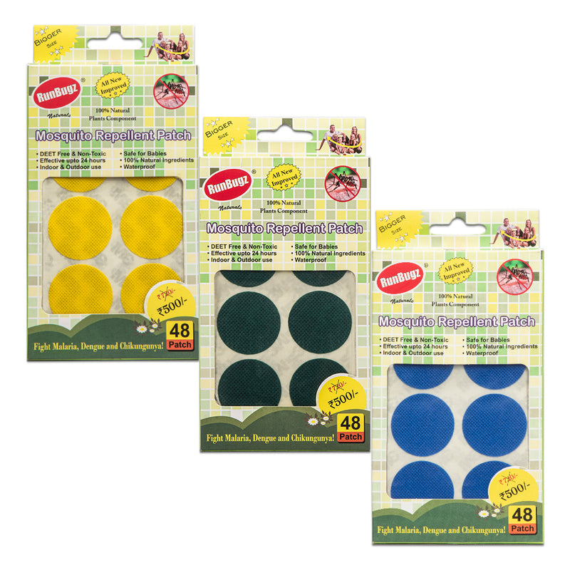 Mosquito repellent plain patches (Pack of 3 combo, 48 patches in each)