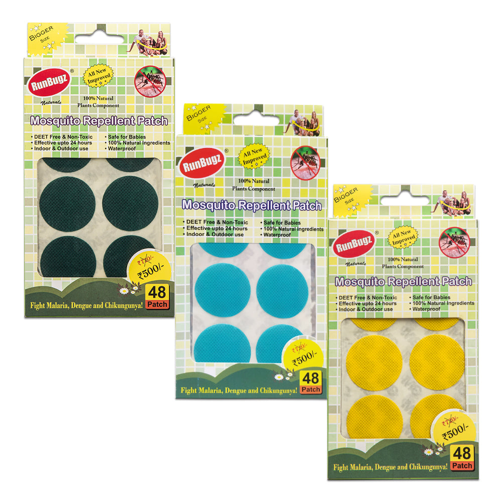 Mosquito repellent plain patches (Pack of 3 combo, 48 patches in each)