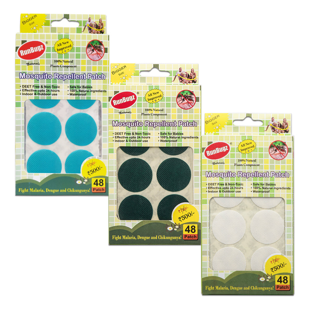 Mosquito repellent plain patches (Pack of 3 combo, 48 patches in each)