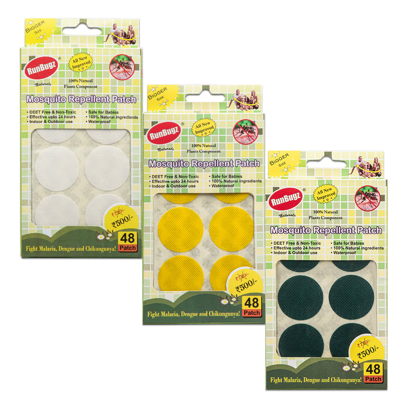 Mosquito repellent plain patches (Pack of 3 combo, 48 patches in each)