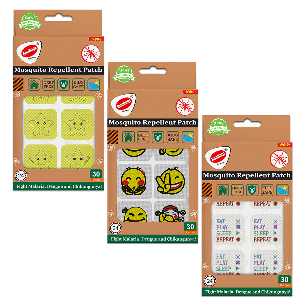 Mosquito repellent printed patches (Pack of 3 combo)