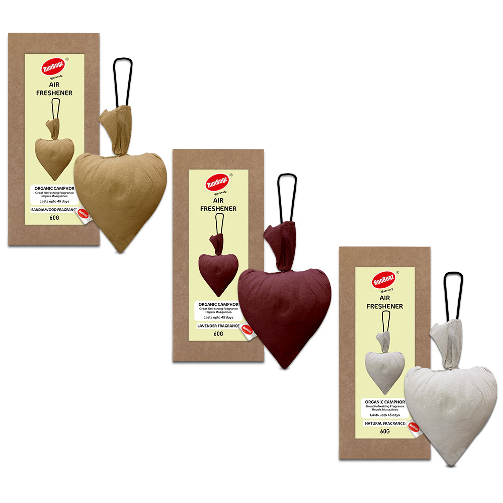 Camphor Air Freshener Hearts (Pack of 3 combo)