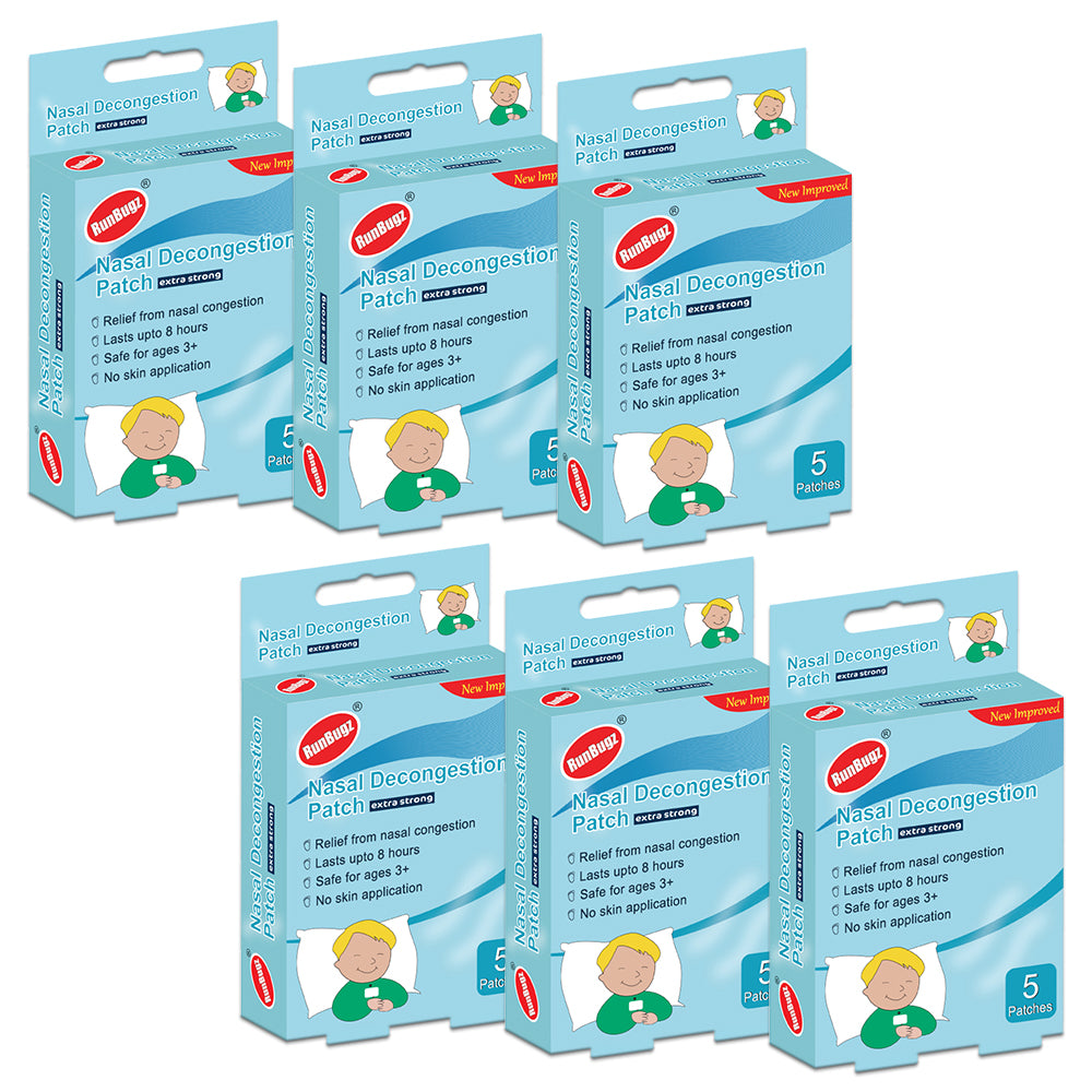 Nasal Decongestion Patches, 5 Patches (Pack of 6)
