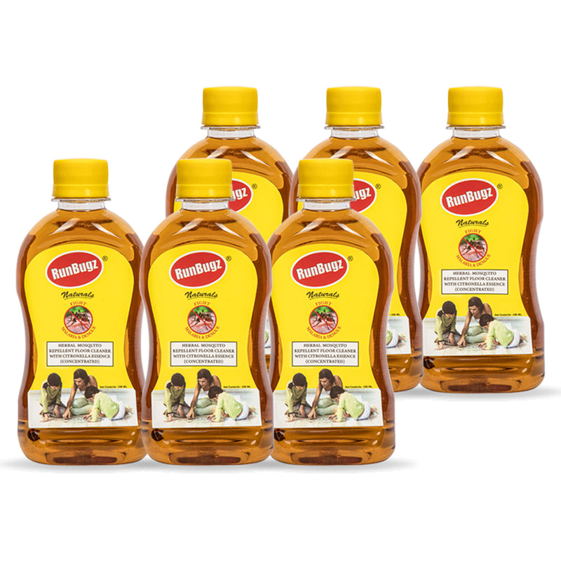 Mosquito Repellent Floor Cleaner Liquid, 250ml (Pack of 6)