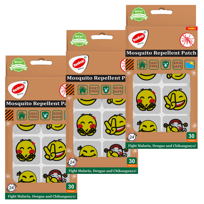 Mosquito Repellent Patches, Emoji Printed, 30 patches