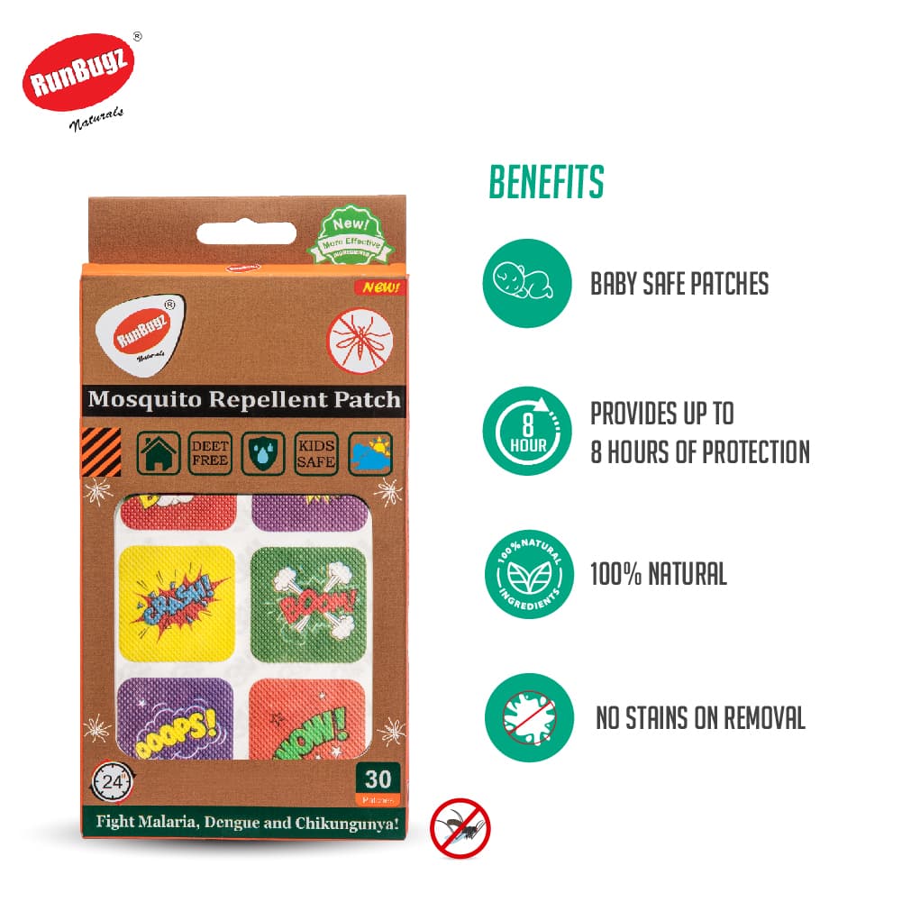 Mosquito Repellent Patches, Boom Printed, 30 patches