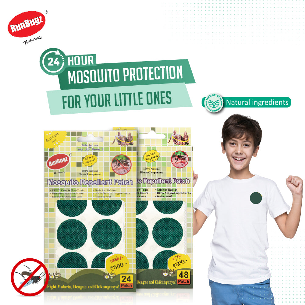 Mosquito Repellent Patches, Green Color, 24pcs